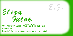 eliza fulop business card